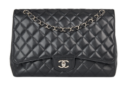 Maxi Classic Flap, Caviar Leather, Black, 13202024 (2009-2010), DB, 3*